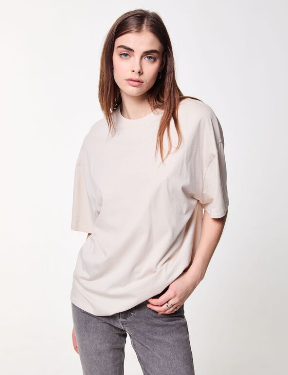 T-shirt basic oversize crème girl