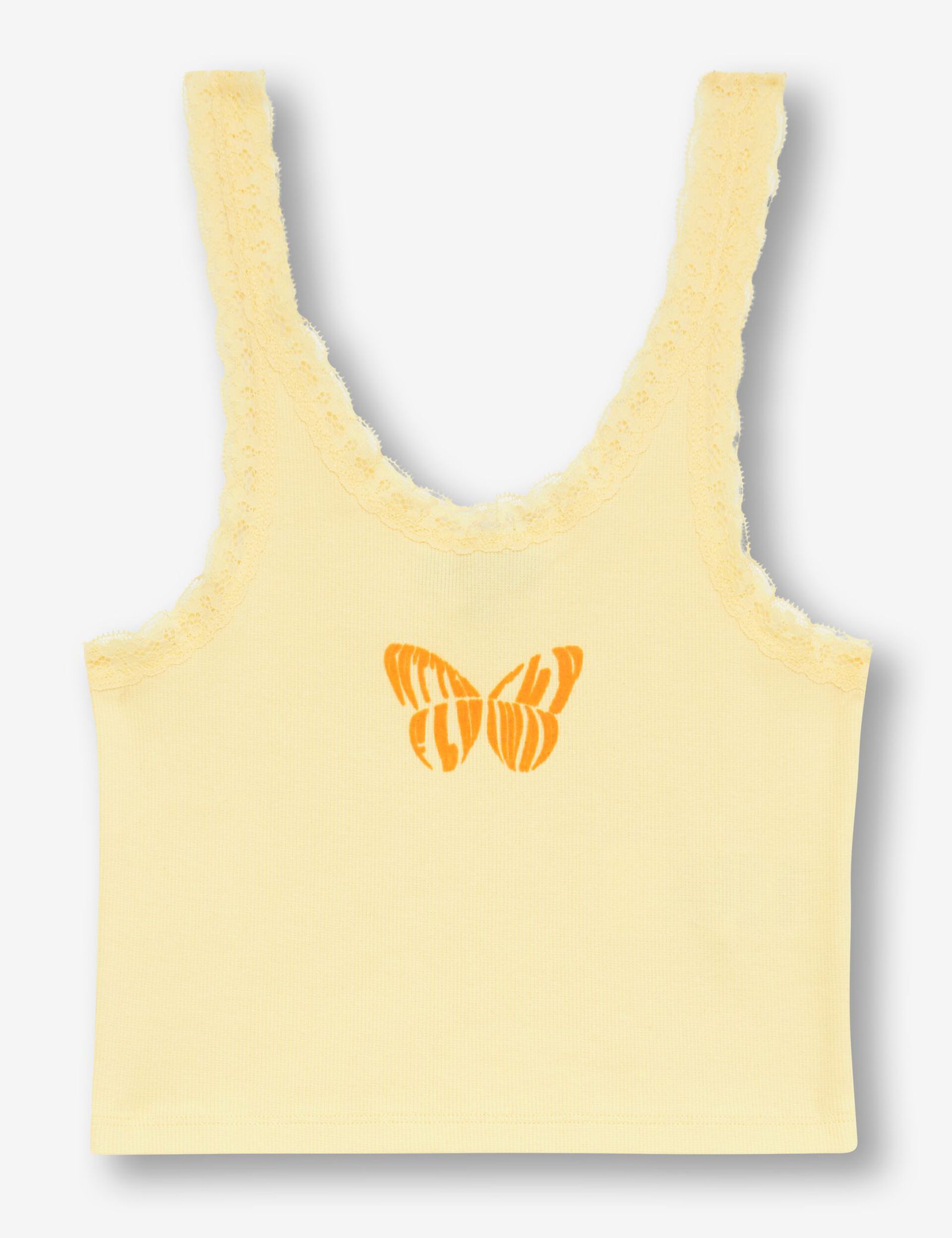 Butterfly vest top with lace