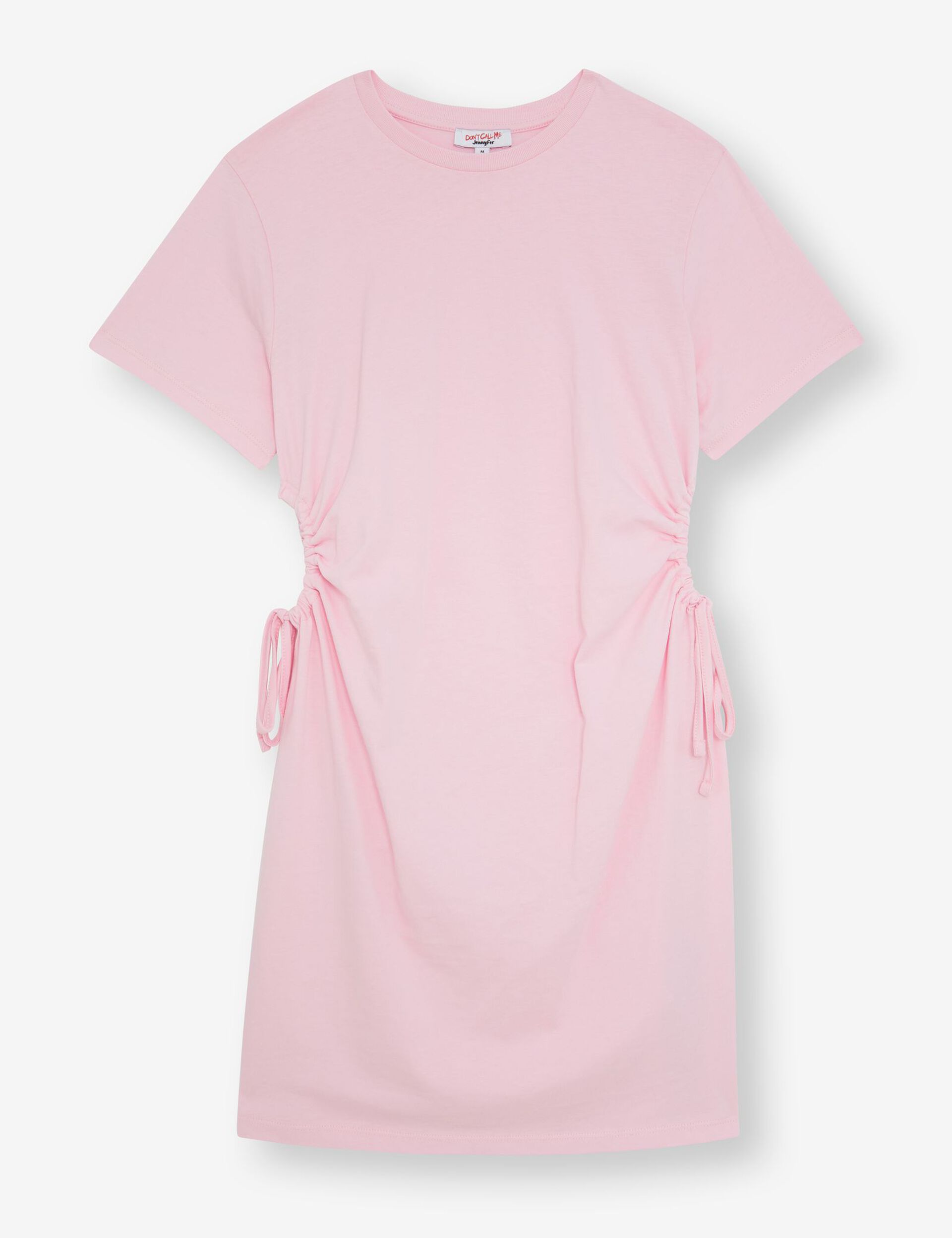 Robe tee-shirt rose à découpes