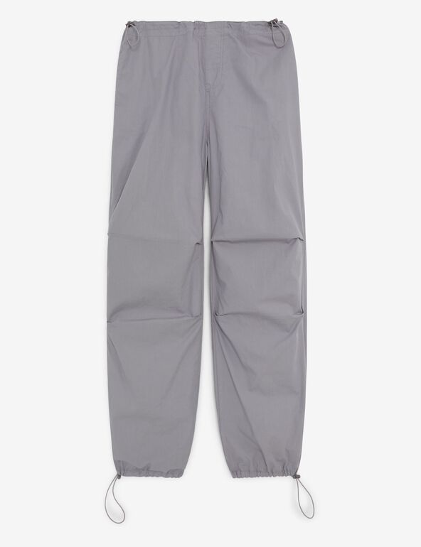 Pantalon parachute gris clair