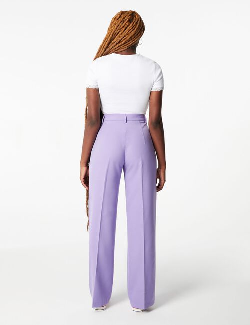 Pantalon ample palazzo violet