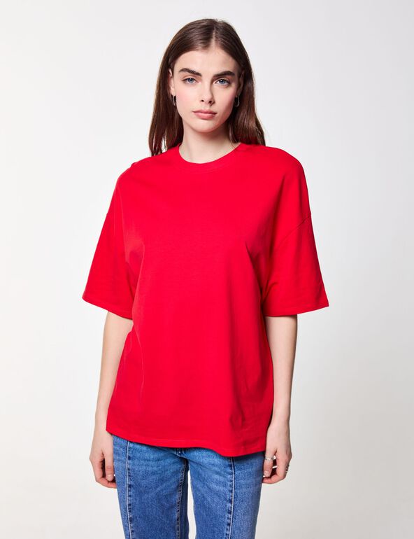 T-shirt basic oversize rouge fille
