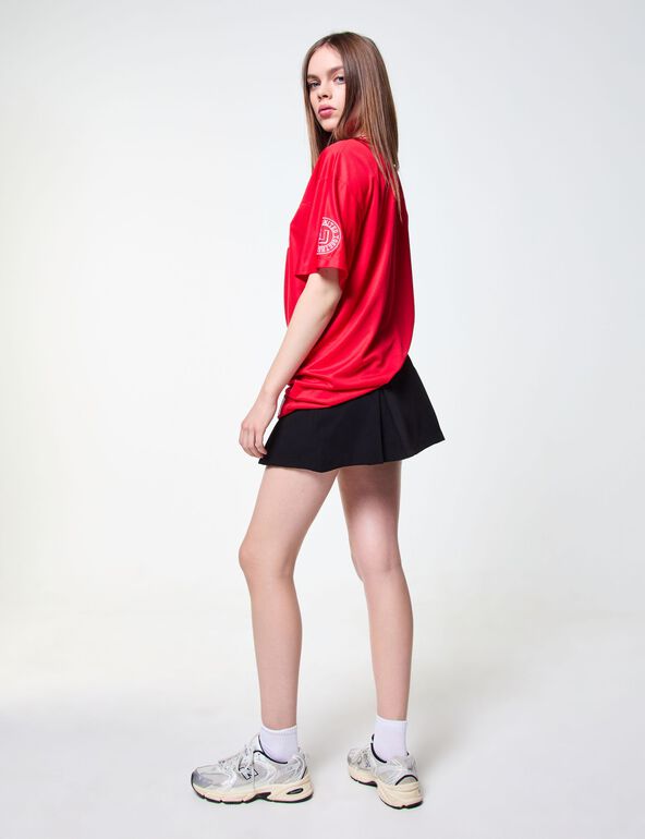 T-shirt oversize de foot rouge fille