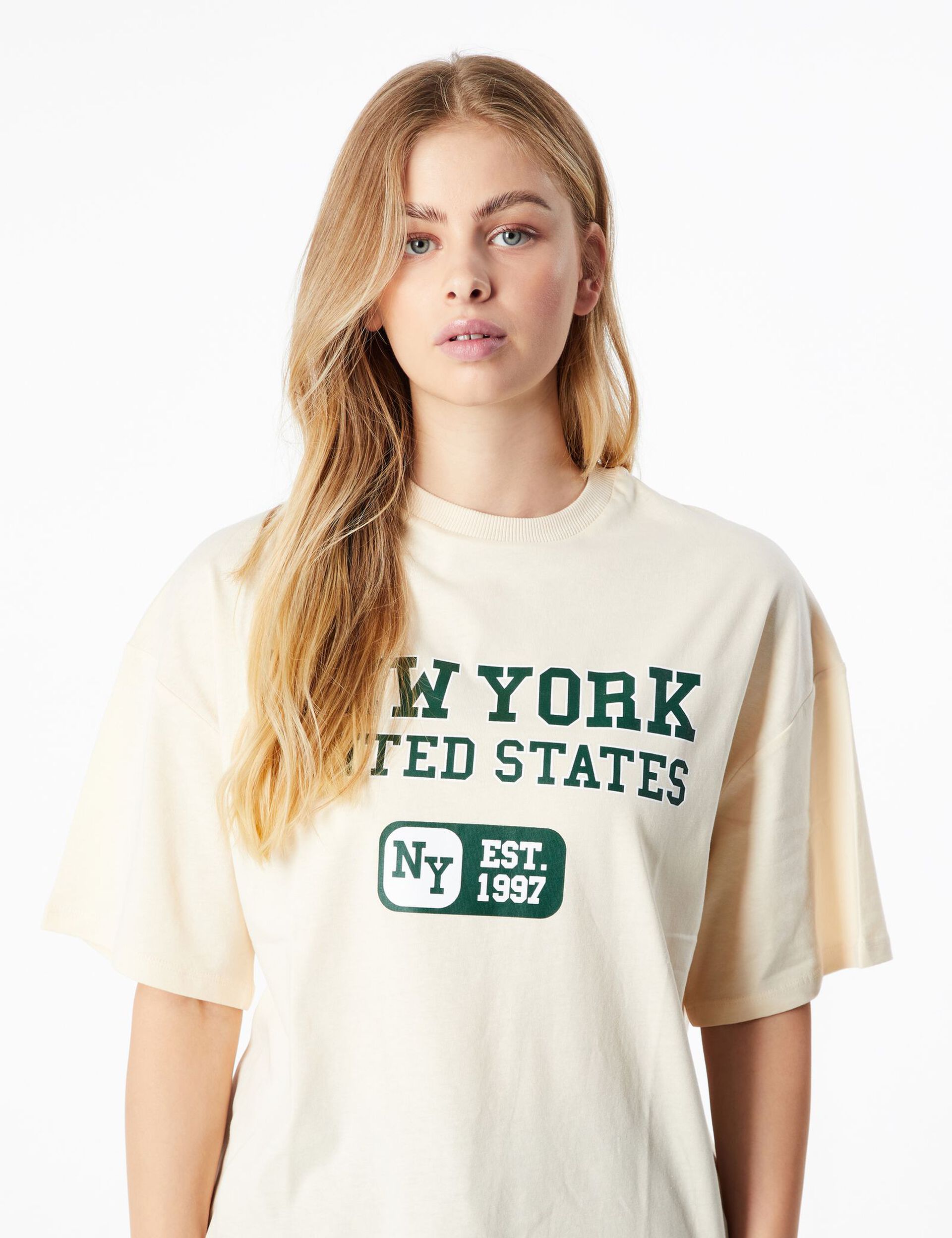 Tee-shirt New York beige