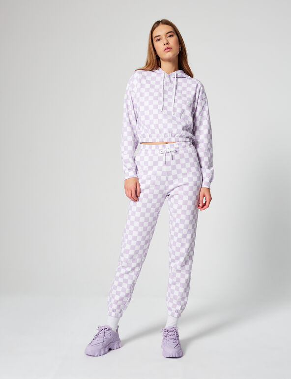 Chequered joggers teen