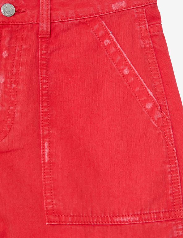 Short Casual taille haute rouge fille