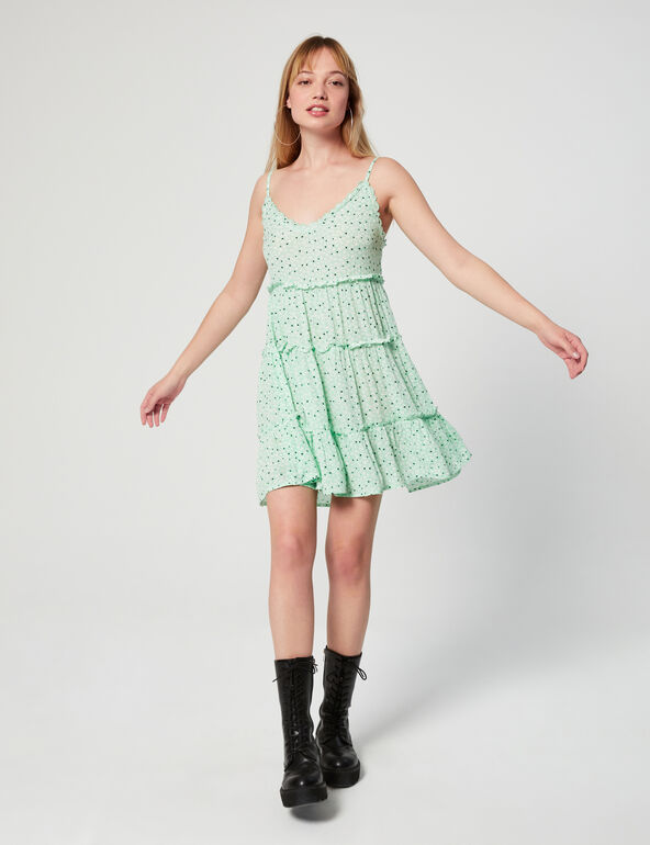 Printed short dress teen