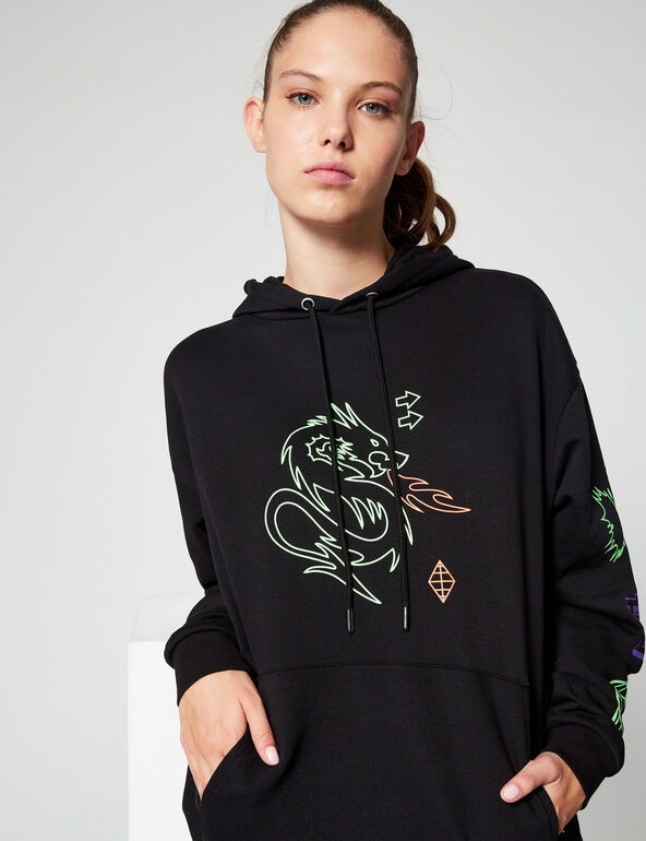Oversized hoodie with motifs teen