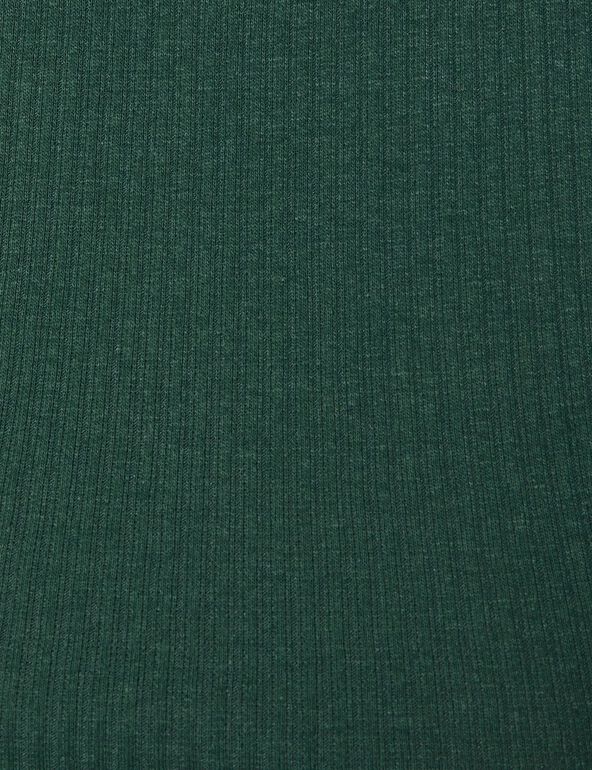 Tee-shirt côtelé basic vert