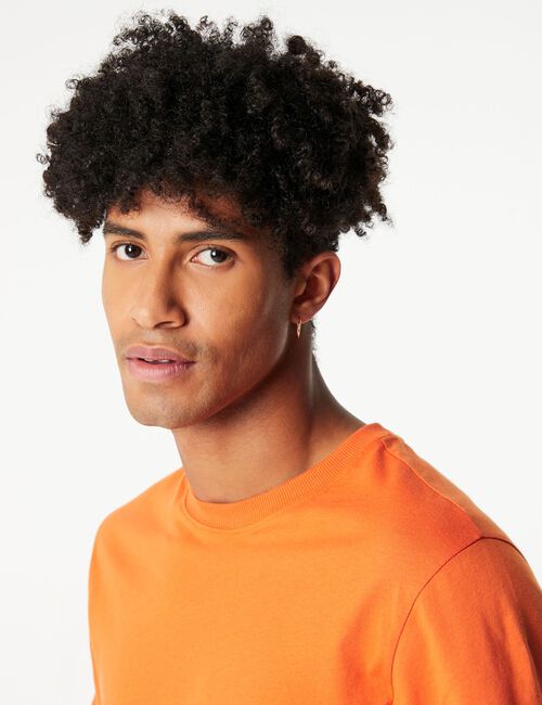 Tee-shirt basic col rond orange