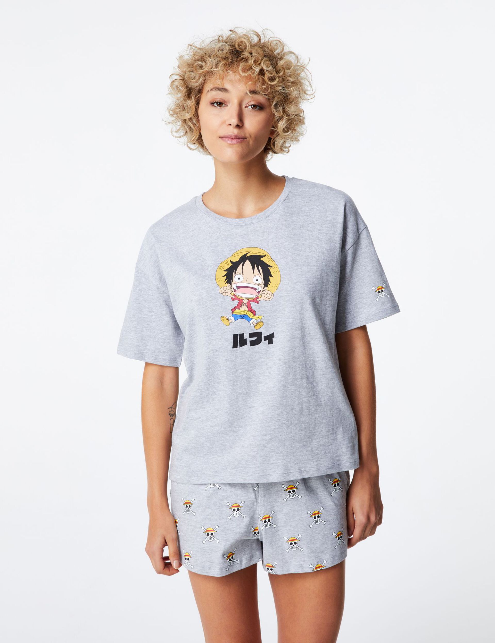 Set pyjama One Piece gris 