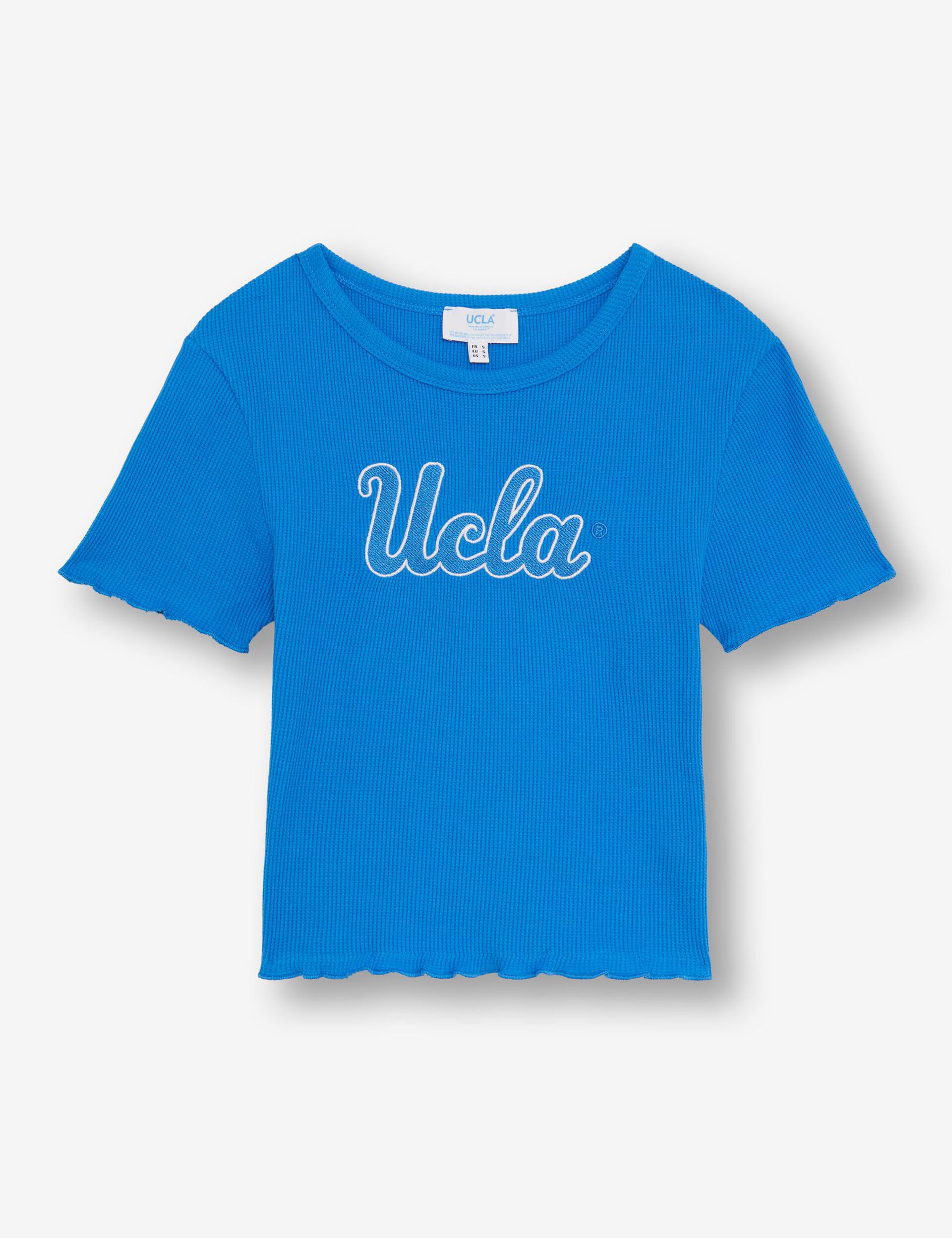 Tee-shirt court UCLA gaufré bleu