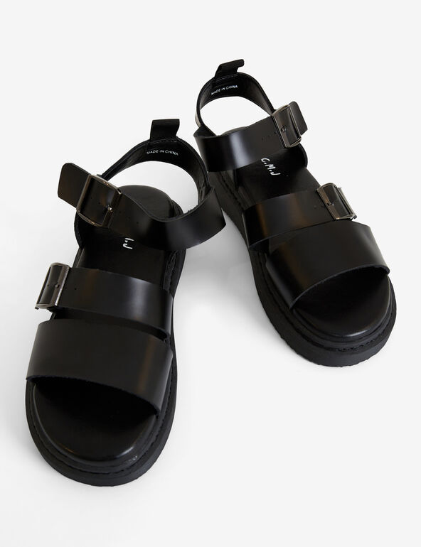 Imitation-leather sandals