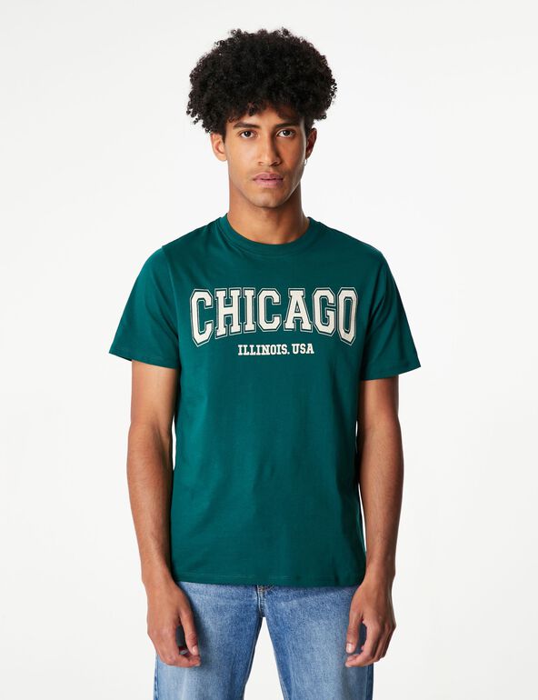 Tee-shirt vert Chicago garçon