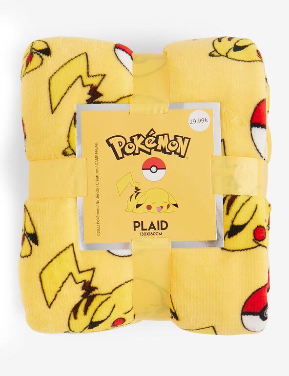 Plaid Pokemon Pikachu jaune  ado