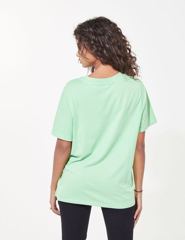 Tee-shirt oversize vert fille