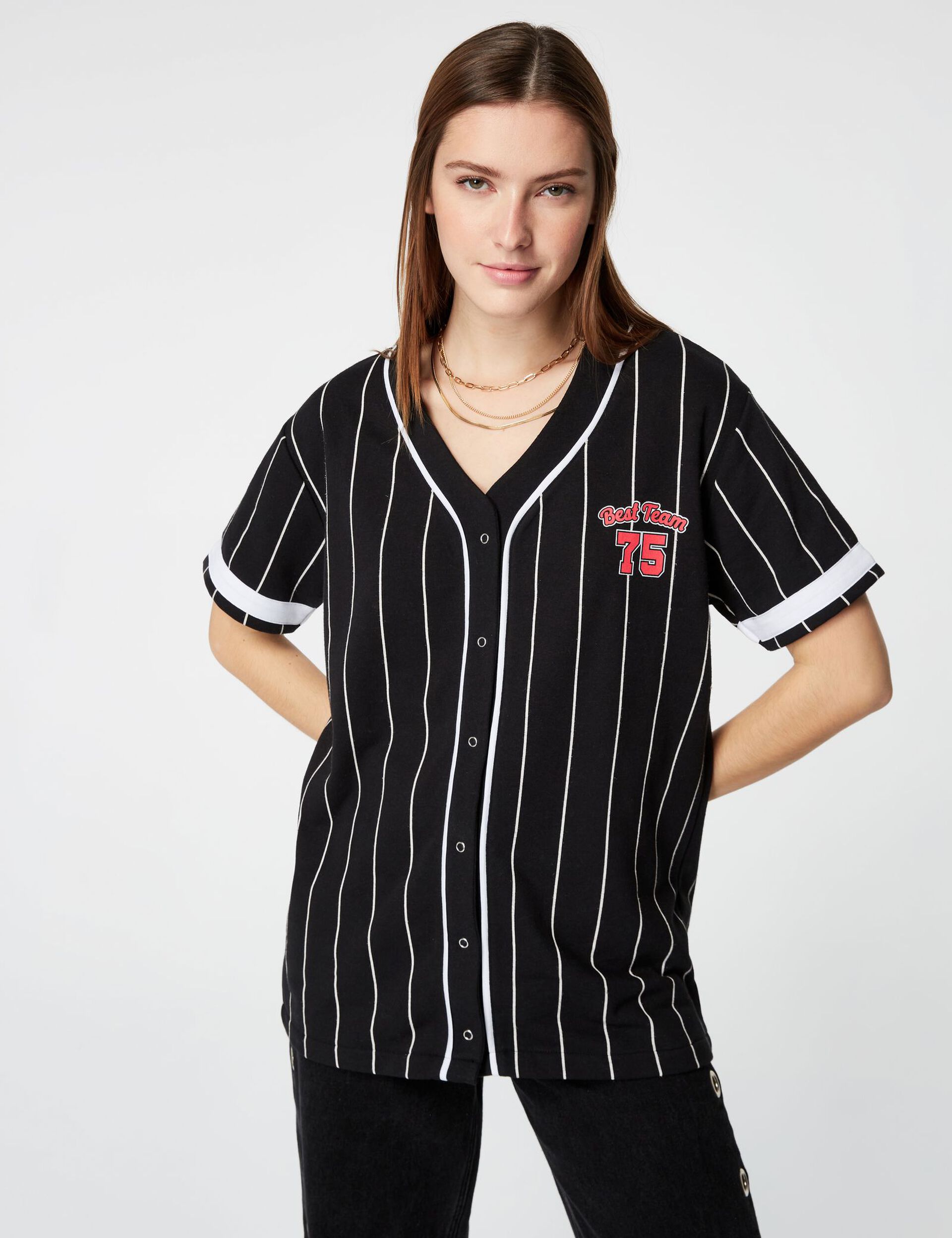 Baseball striped T-shirt