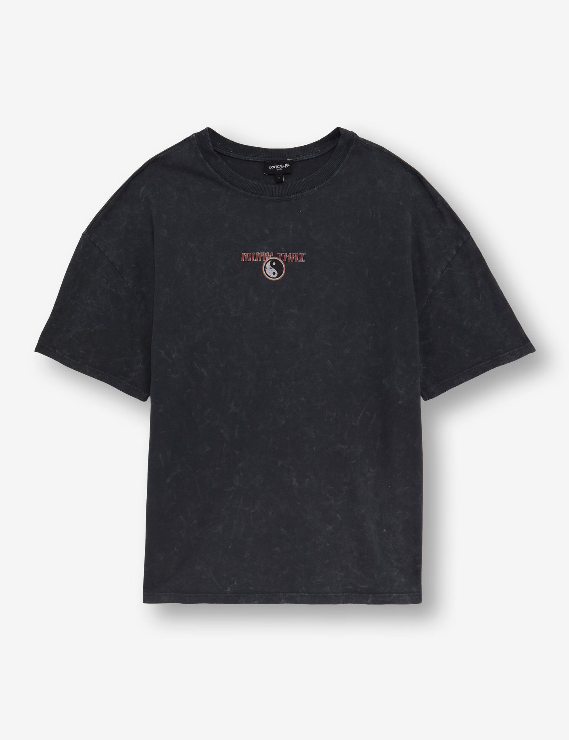 Tee-shirt yin yang  noir délavé