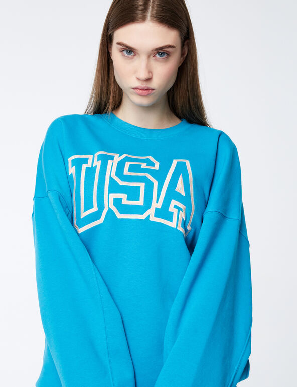USA oversized sweatshirt girl
