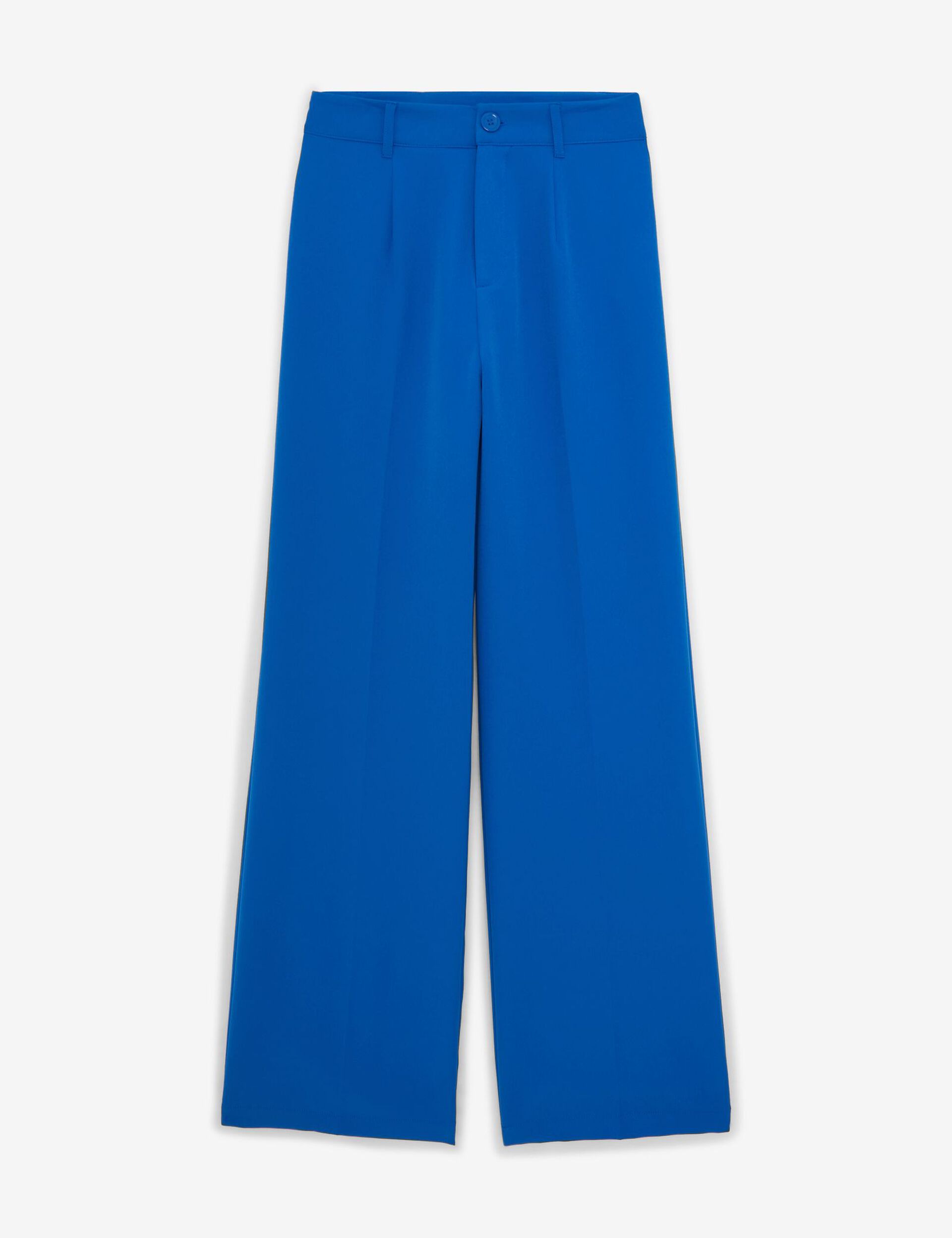 Pantalon palazzo fluide bleu électrique