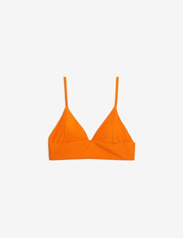 Haut de maillot de bain orange ado
