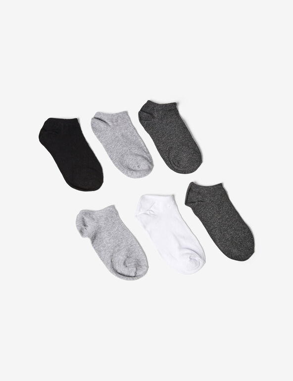 Basic black, grey and white socks teen