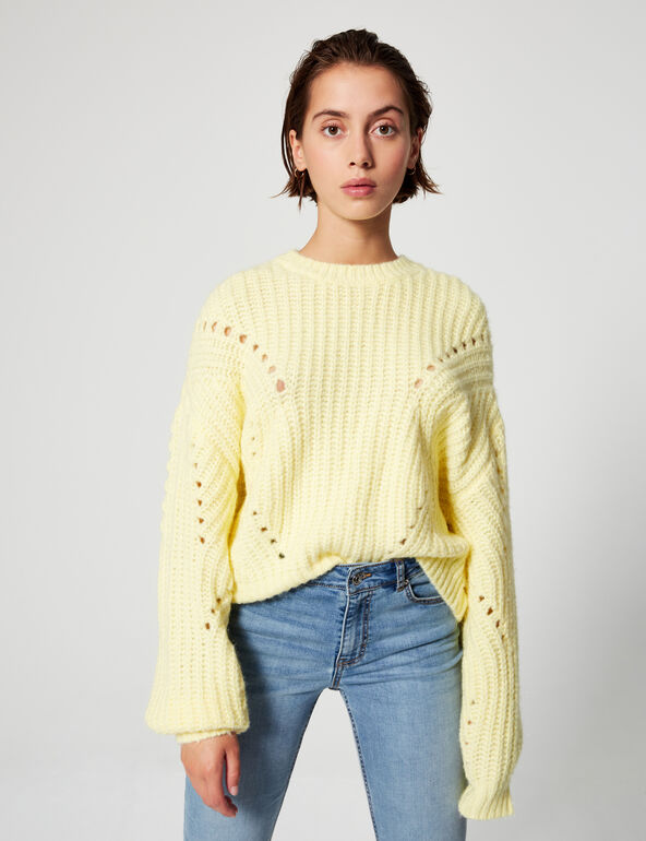 Openwork cable-knit jumper teen