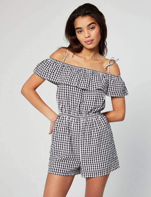 Checked playsuit teen