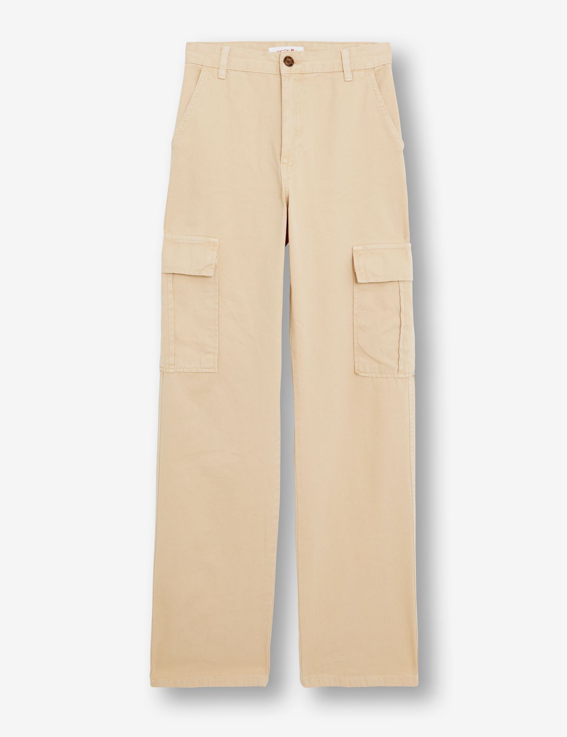 Pantalon cargo straight beige