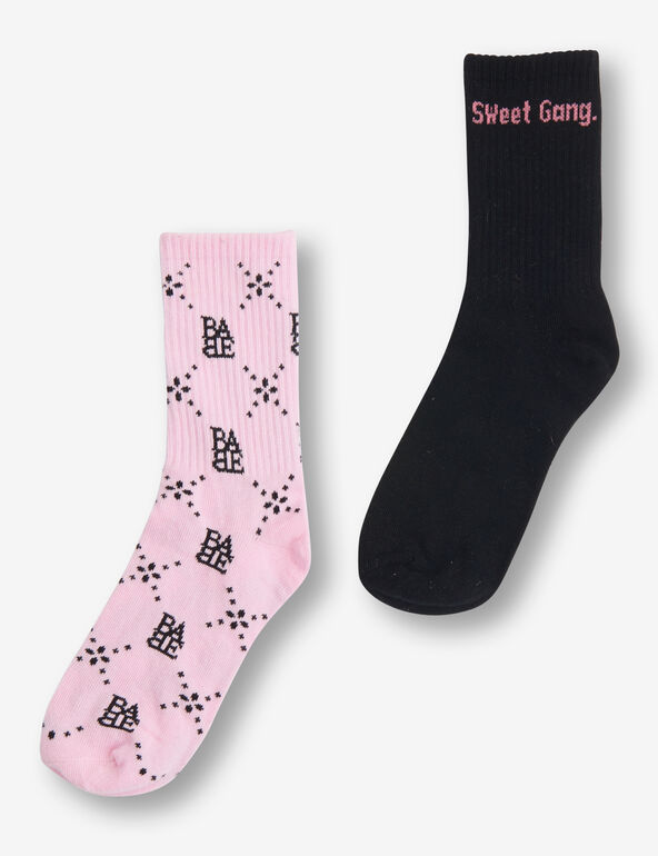 Long motif socks teen