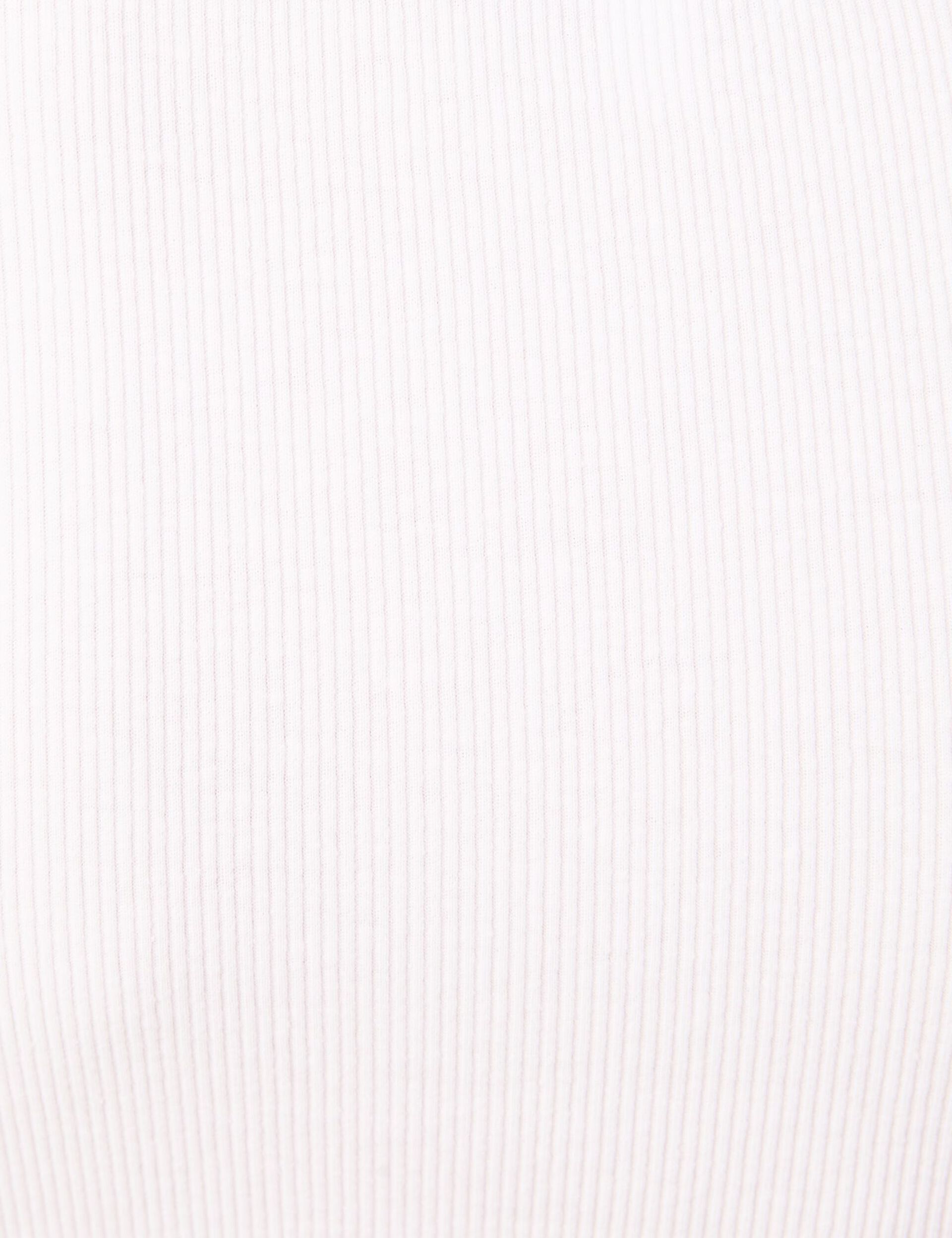 Tee-shirt côtelé basic blanc