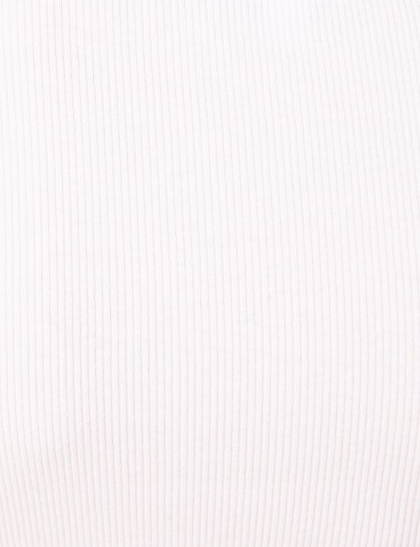 Tee-shirt côtelé basic blanc
