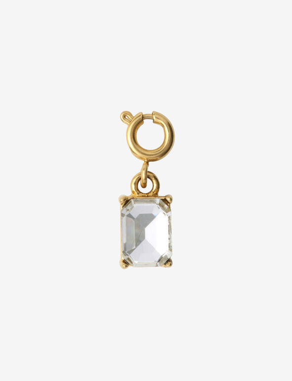 Faceted glass charm