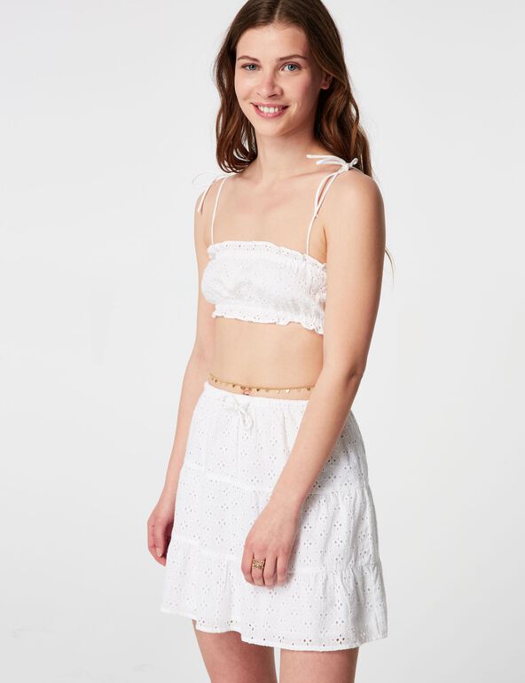 Jupe broderie anglaise femme