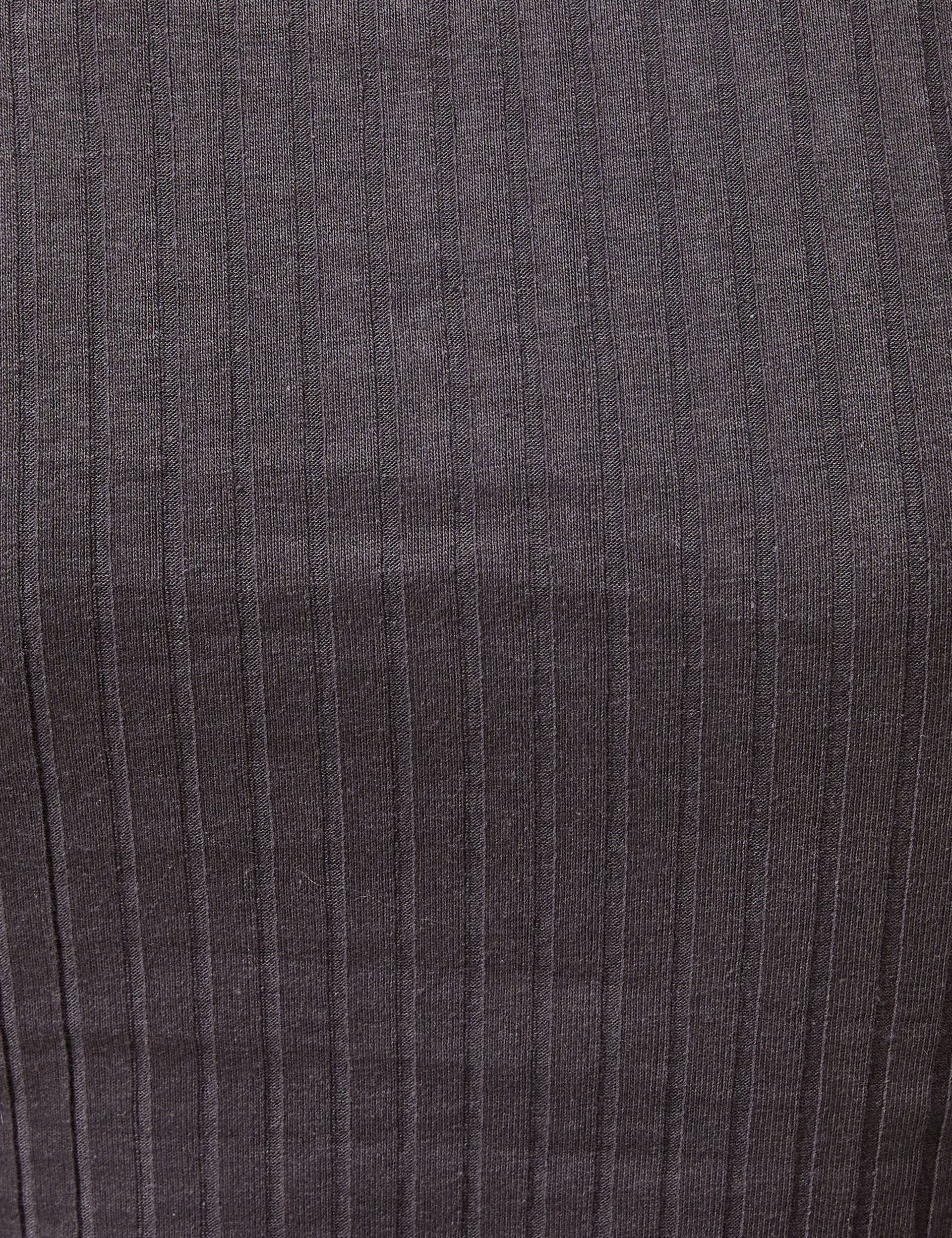 T-shirt manches longues côtelé gris foncé