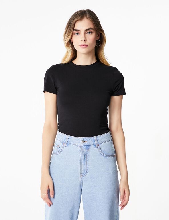 Basic fitted T-shirt woman