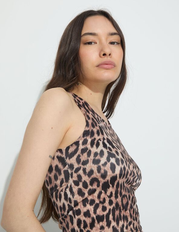 Top sans manches imprimé léopard girl