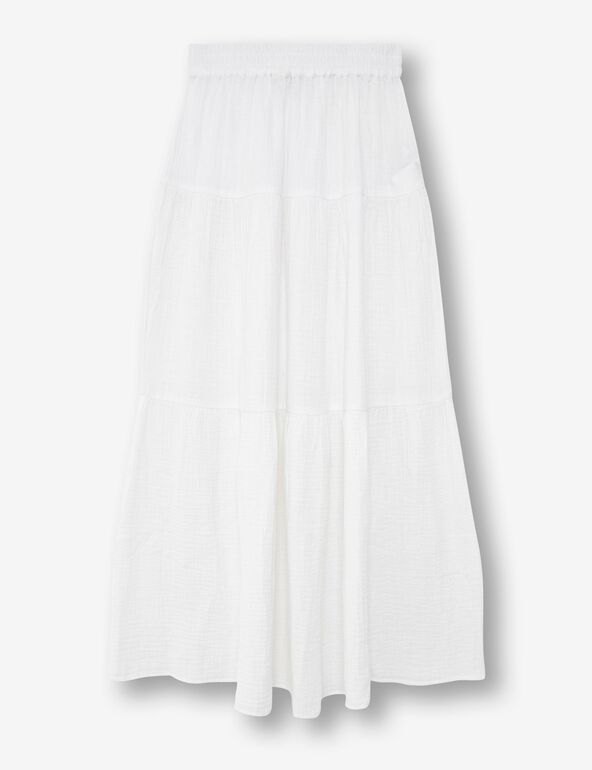 Textured maxi skirt
