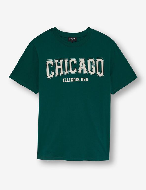 Tee-shirt vert Chicago ado