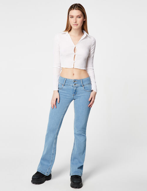 Jean flare taille basse