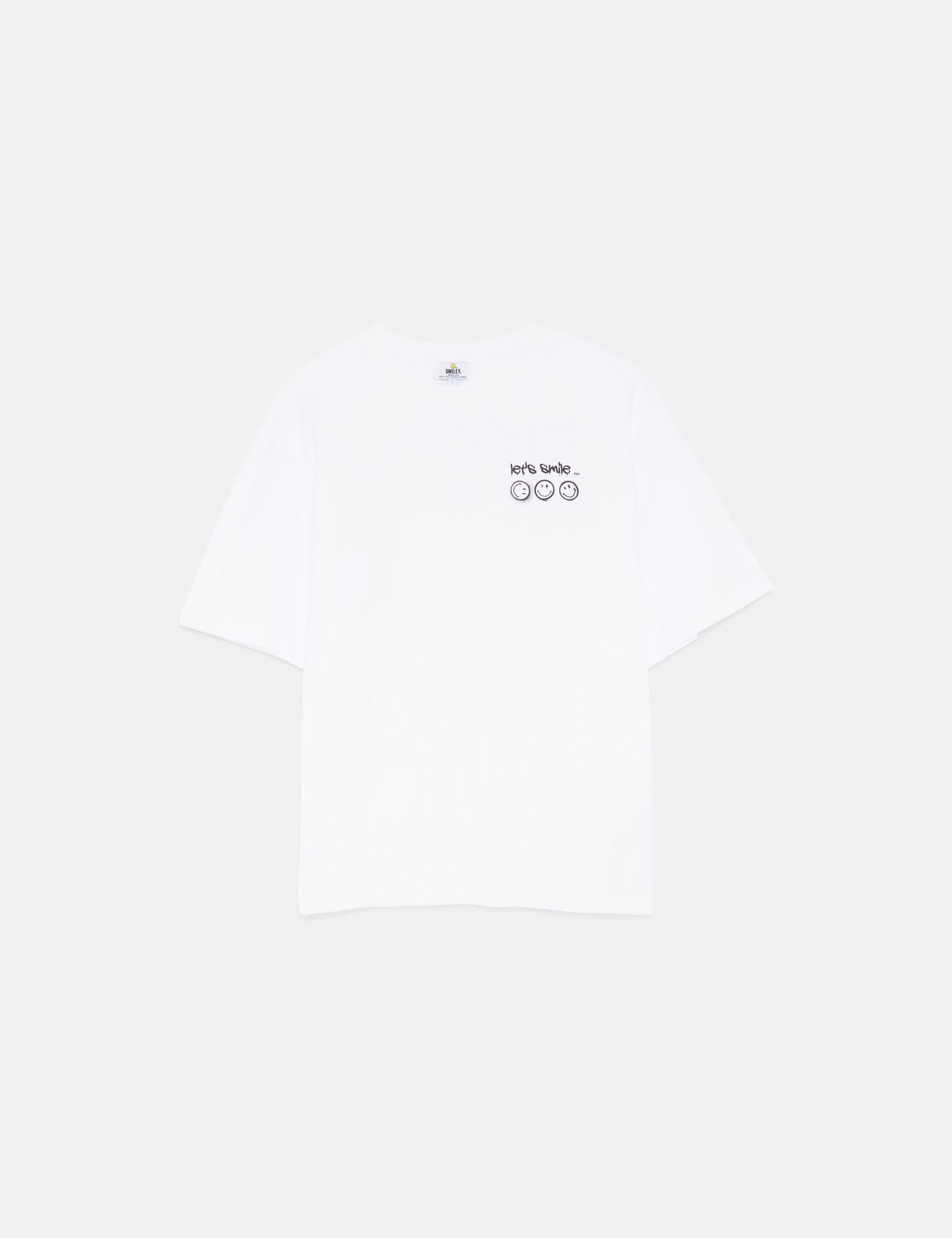 T-shirt oversize blanc SMILEY ORIGINALS X DCM JENNYFER