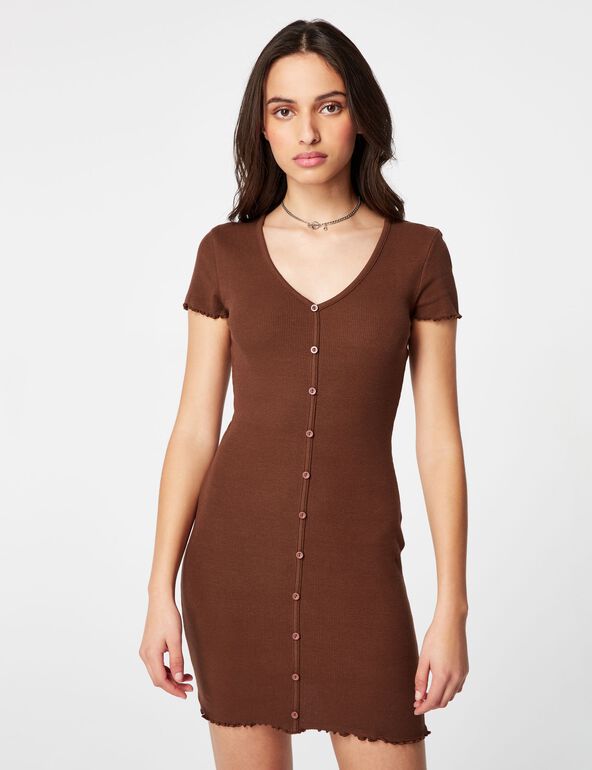 Fitted ribbed dress