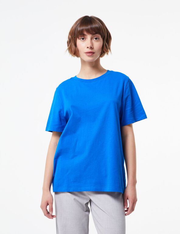 Tee-shirt bleu électrique