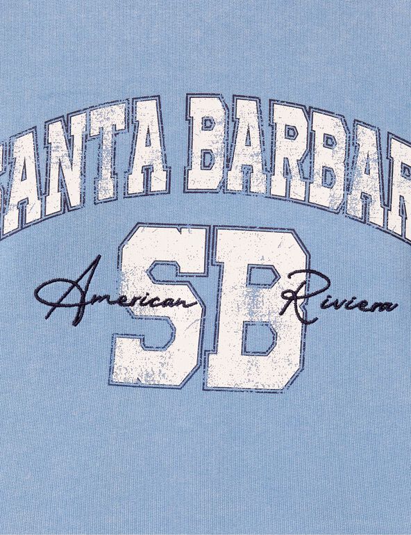 Tee-shirt oversize bleu ciel Santa Barbara