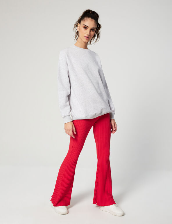 Ribbed flared trousers teen