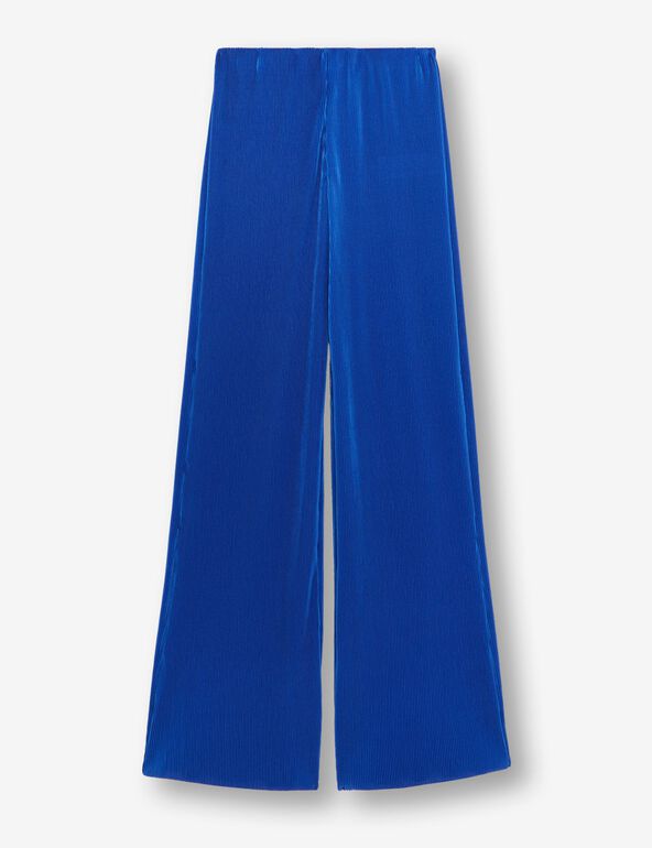 Pantalon plissé bleu