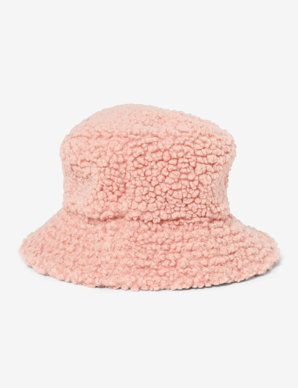 Imitation-sheepskin bucket hat teen