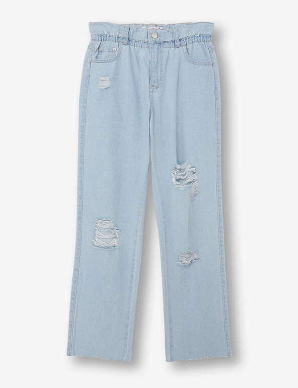 Distressed slouchy jeans