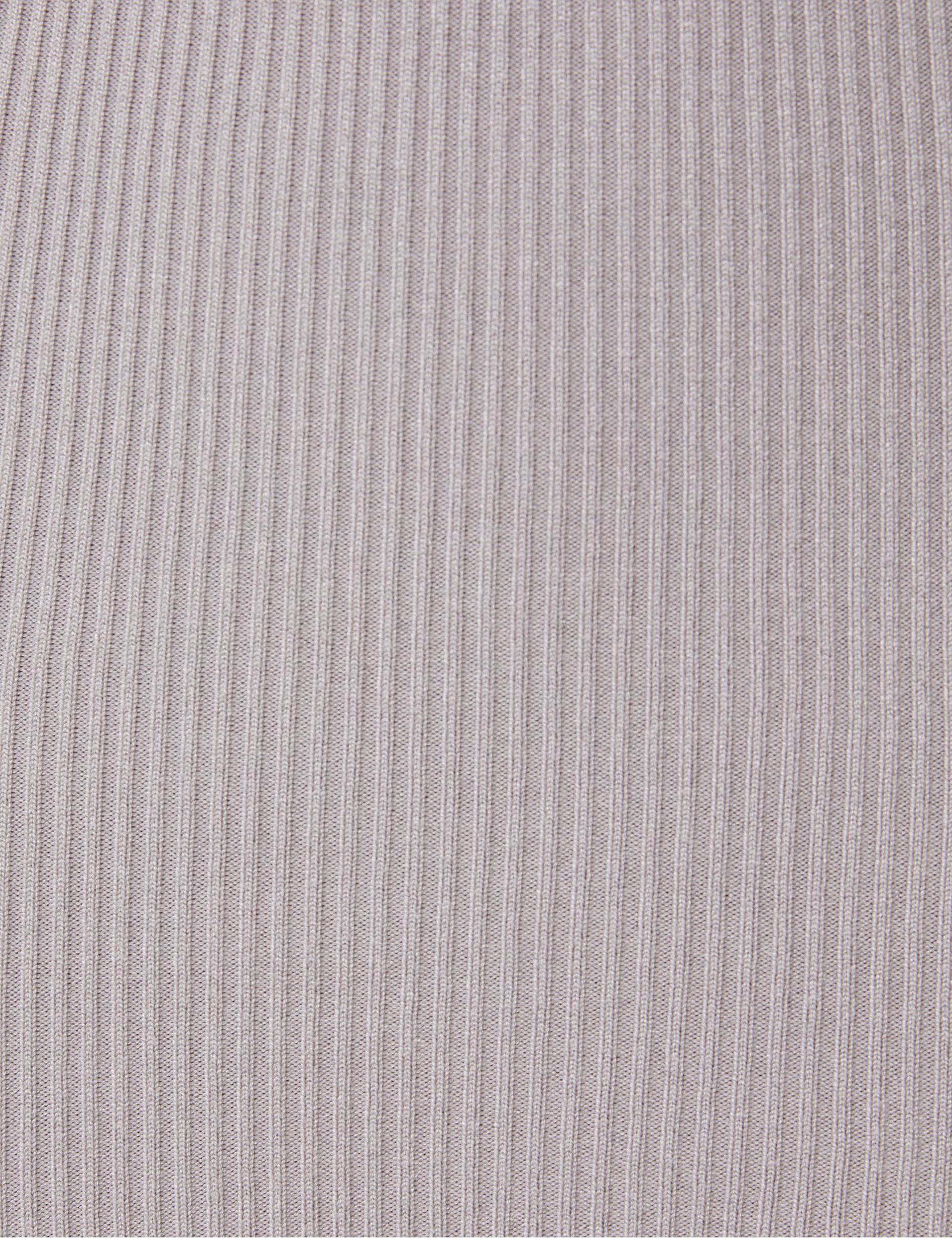 Robe longue en maille côtelée gris moyen