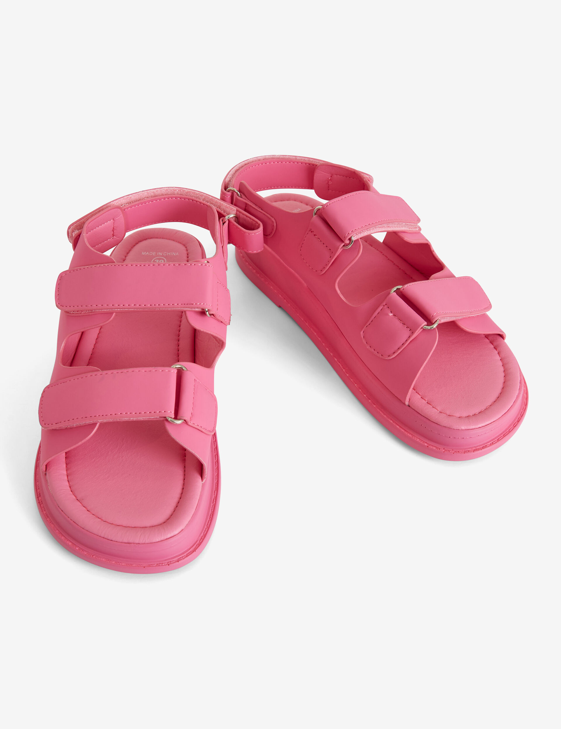 Imitation-leather sandals with Velcro